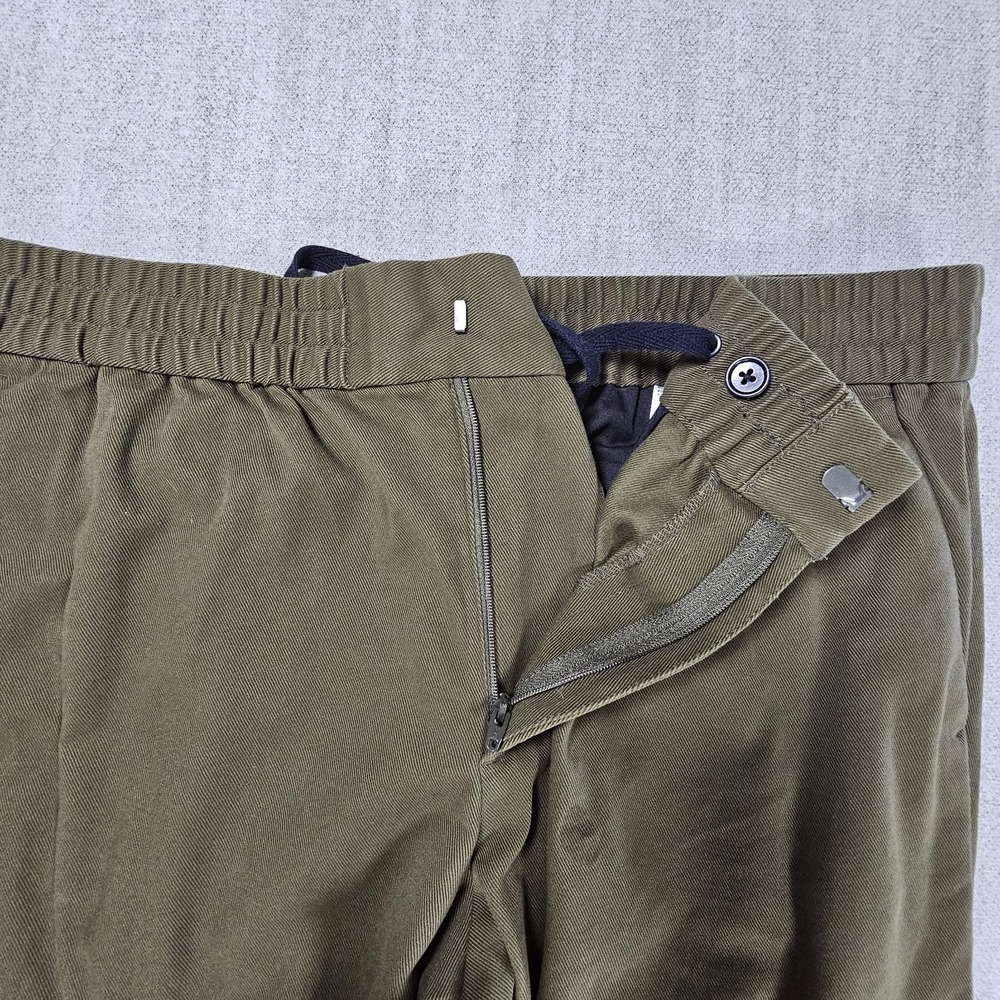 Banana Republic Men's Olive Green Slim Tapered Fit Lightweight Dress Pants - Picture 2 of 12